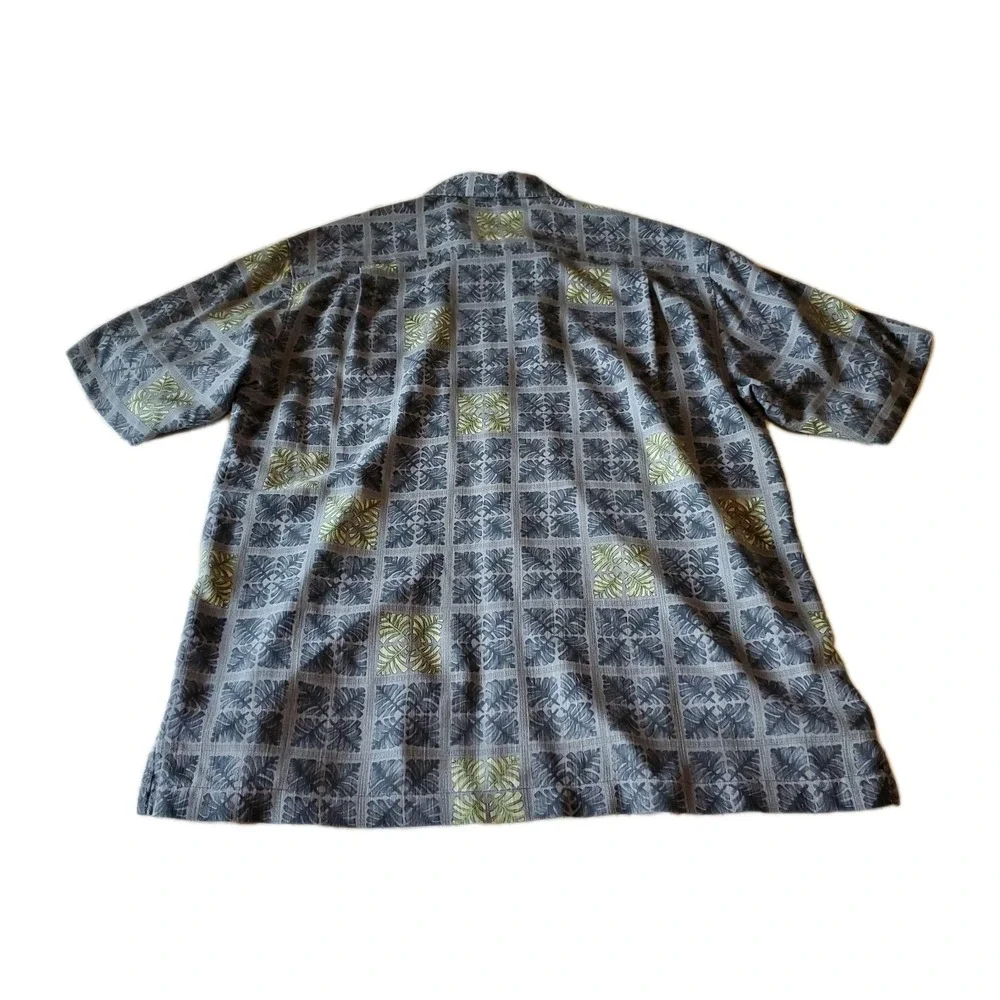 Tommy Bahama Shirt Men‎ L  Tropical Hawaiian Collar Button 100% Silk